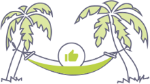 Cartoon illustration of hammock Cartoon illustration of hammock