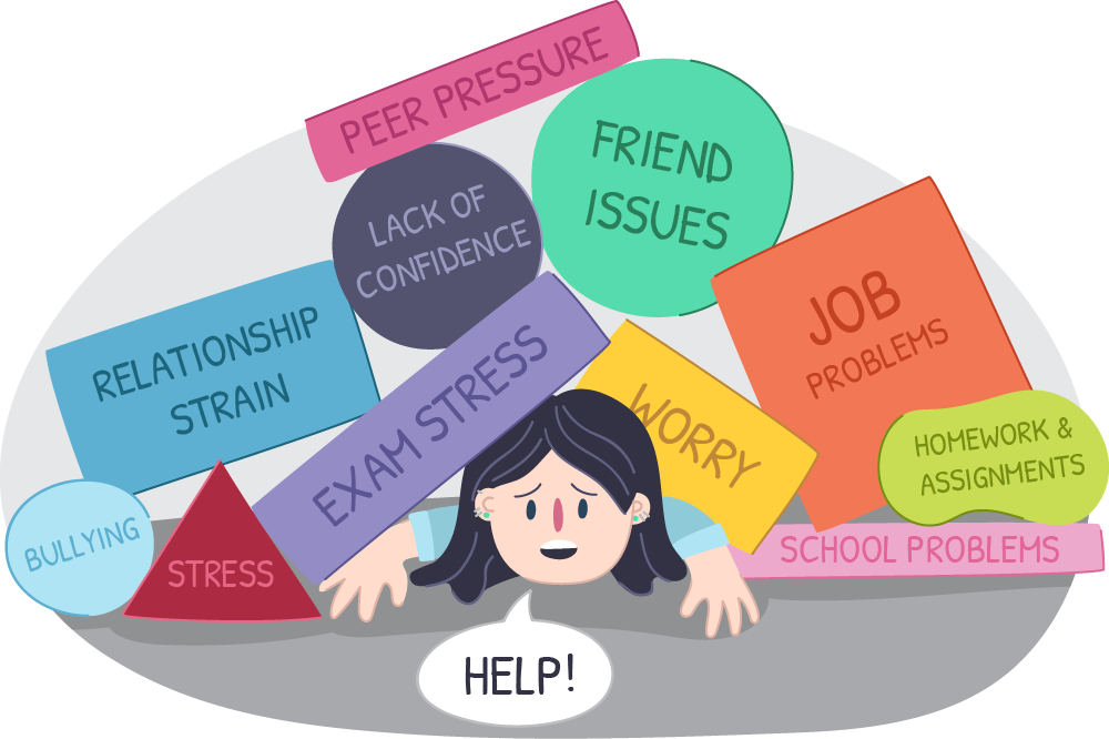 Girl overwhelmed by worry, stress and life in general Girl overwhelmed by worry, stress and life in general