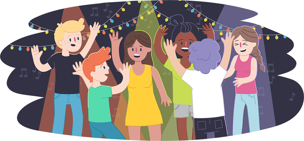 Teens dancing at a party Teens dancing at a party