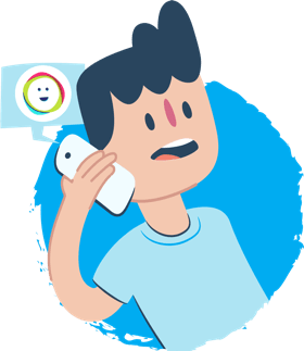 Boy calling Kids Helpline on his mobile phone Boy calling Kids Helpline on his mobile phone