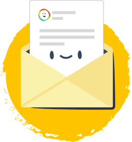 Email envelope with a smiley face Email envelope with a smiley face