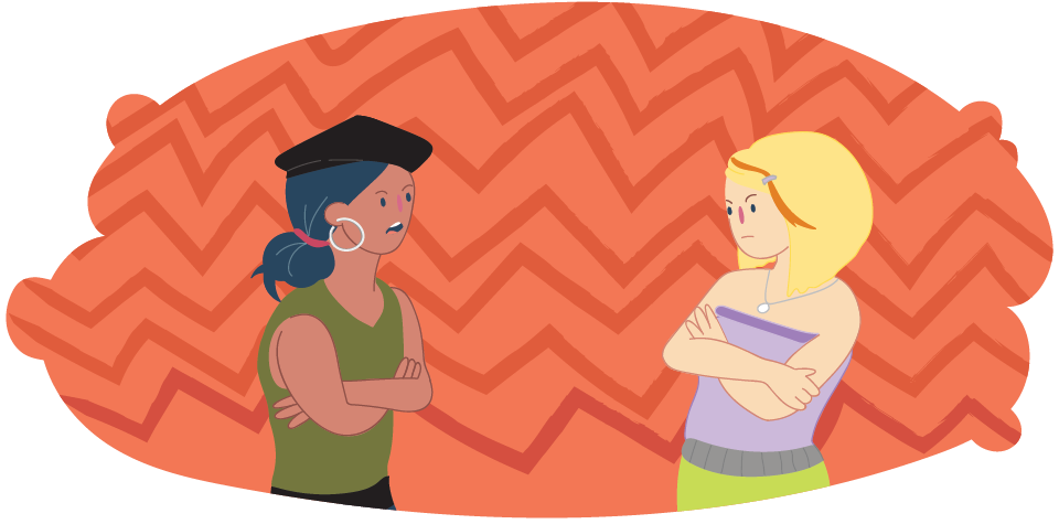 Two friends arguing Two friends arguing