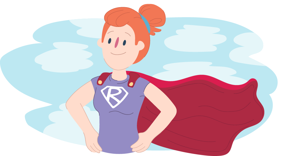 Woman wearing a superhero cape Woman wearing a superhero cape